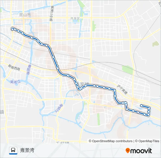 昆山100路 Bus Line Map