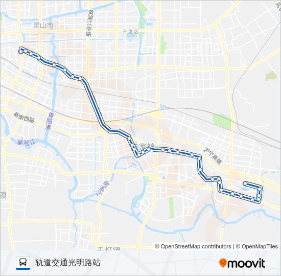 昆山100路 bus Line Map