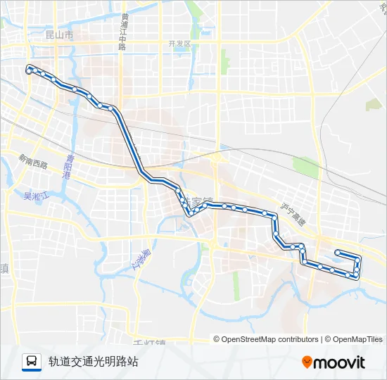 昆山100路 Bus Line Map