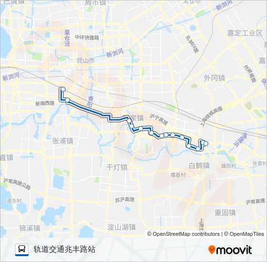 昆山101路 Bus Line Map