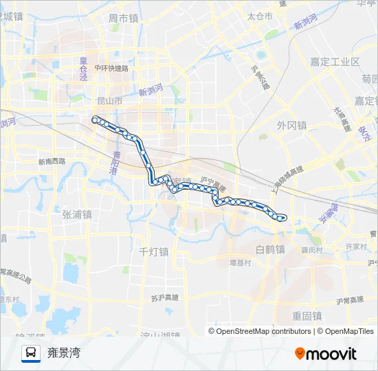 昆山102路 Bus Line Map