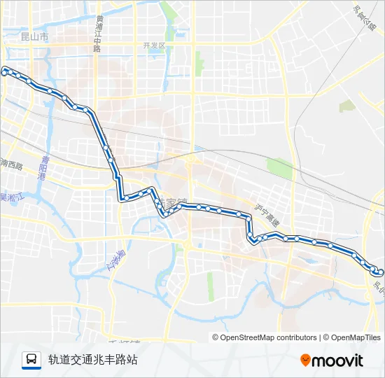 昆山102路 Bus Line Map