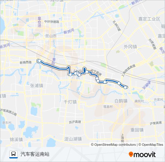 昆山103路 bus Line Map