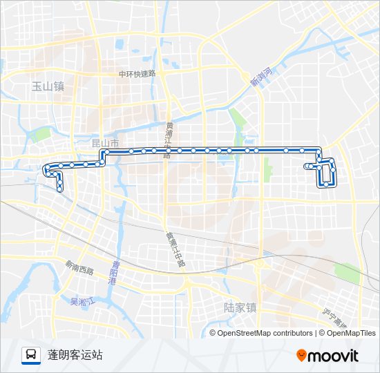公交昆山106路的线路图