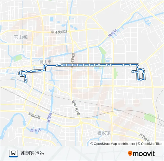 昆山106路 Bus Line Map