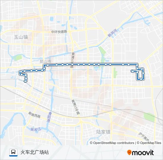 昆山106路 Bus Line Map