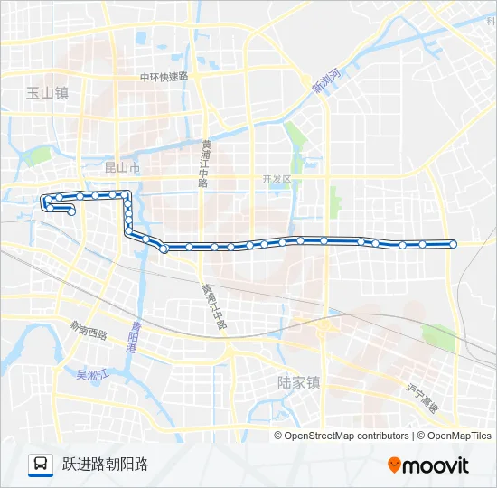 昆山108路 Bus Line Map