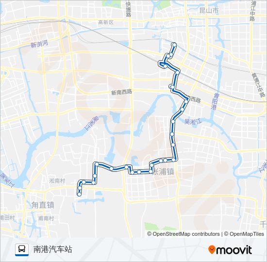 公交昆山111路的线路图