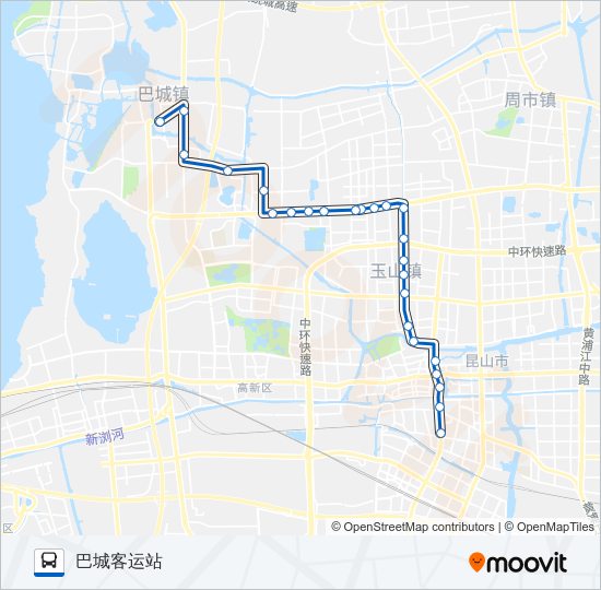 公交昆山115路的线路图