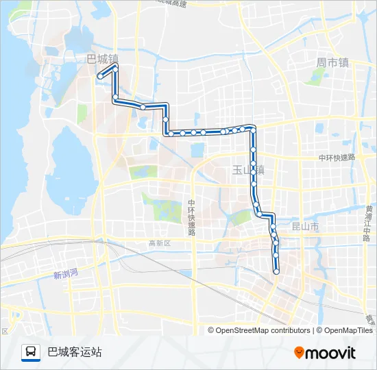 昆山115路 Bus Line Map