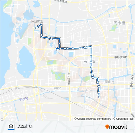昆山115路 Bus Line Map