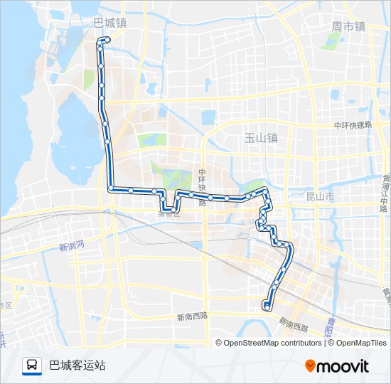 昆山117路 bus Line Map
