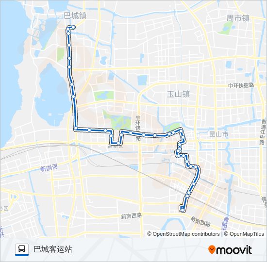 公交昆山117路的线路图