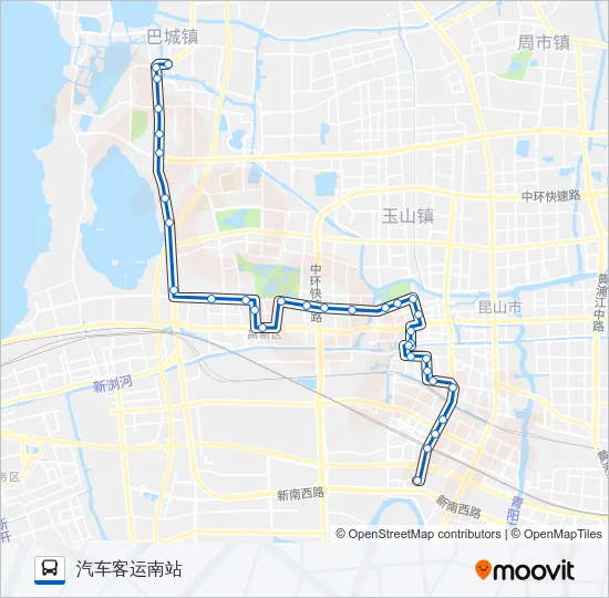 昆山117路 Bus Line Map