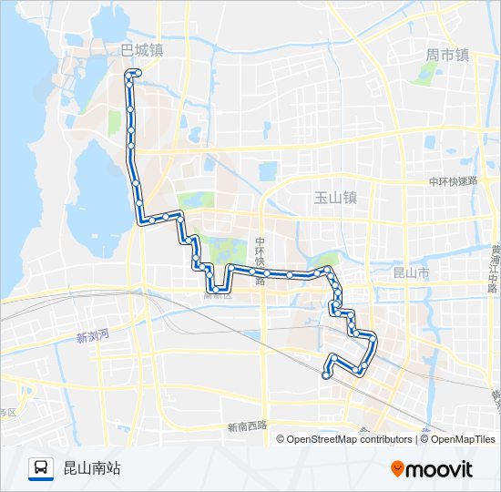 公交昆山119路的线路图