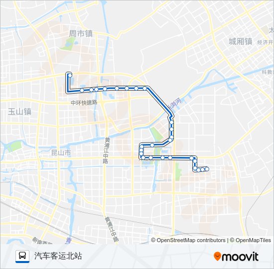 公交昆山120路的线路图