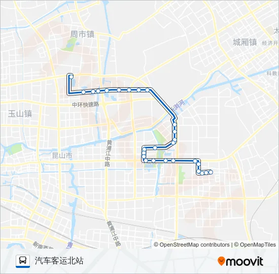 昆山120路 Bus Line Map