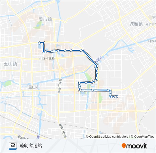 公交昆山120路的线路图