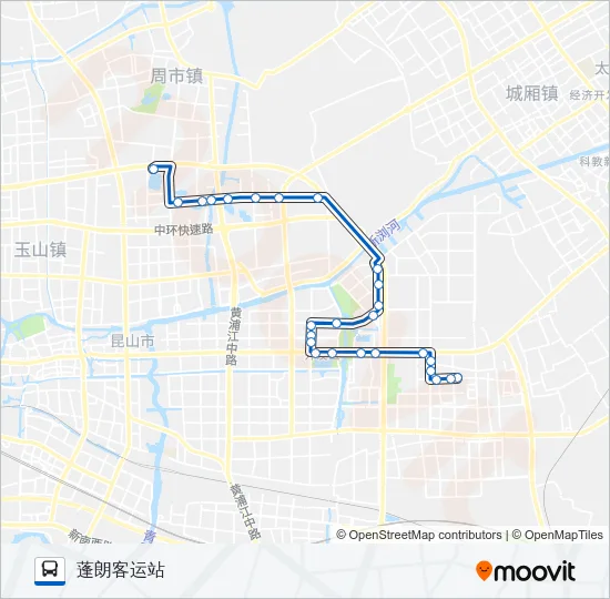 昆山120路 Bus Line Map