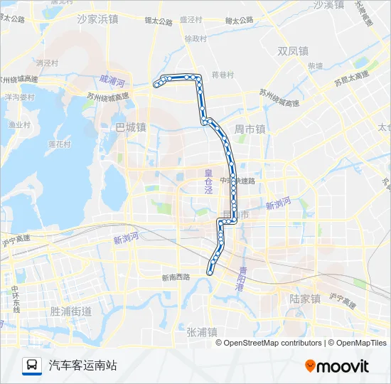 昆山122路 Bus Line Map