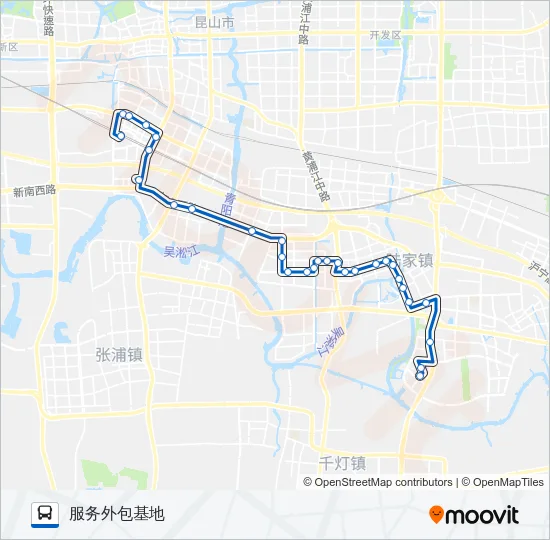 昆山124路 Bus Line Map