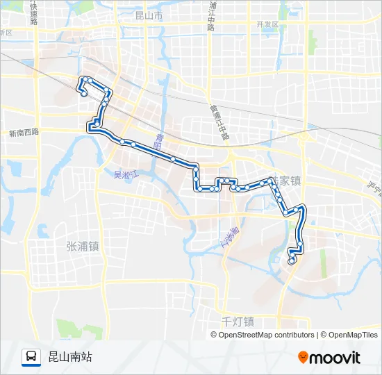 昆山124路 Bus Line Map