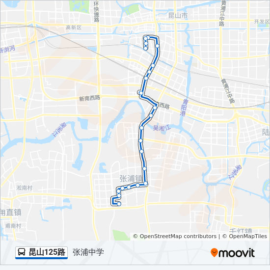 昆山125路 bus Line Map