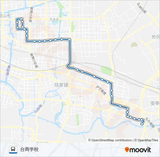 昆山127路 Bus Line Map