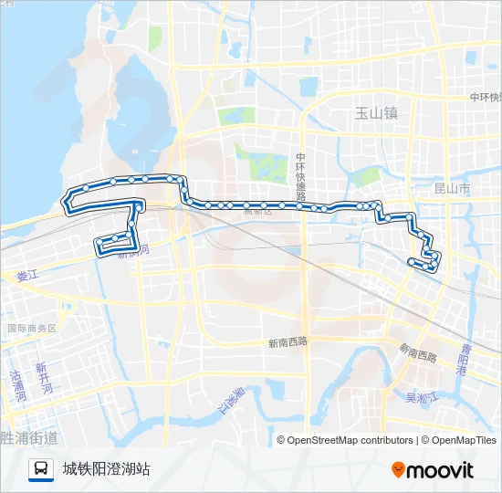 昆山128路 Bus Line Map