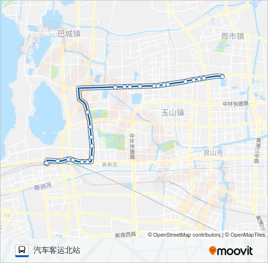 昆山129路 Bus Line Map