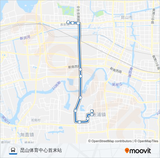 公交昆山156路的线路图