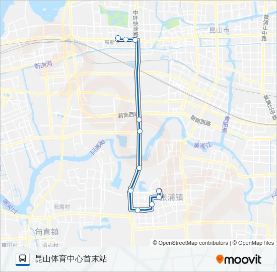 昆山156路 Bus Line Map