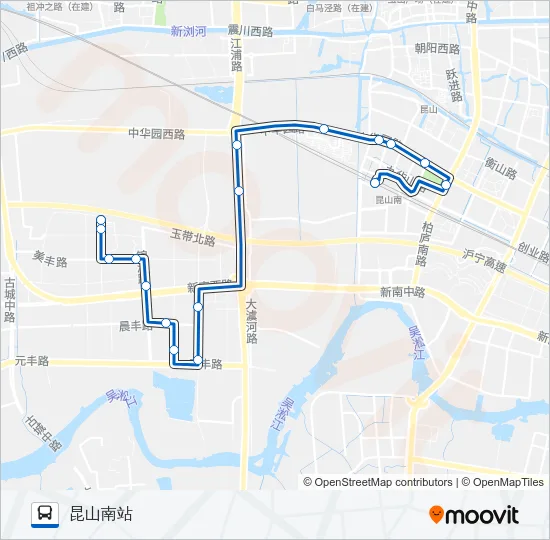 昆山205路 Bus Line Map