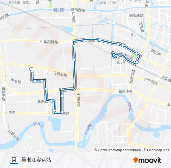 昆山205路 Bus Line Map