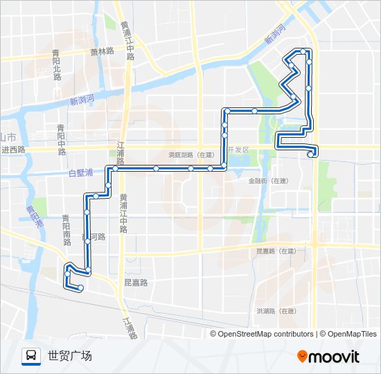 公交昆山215路的线路图