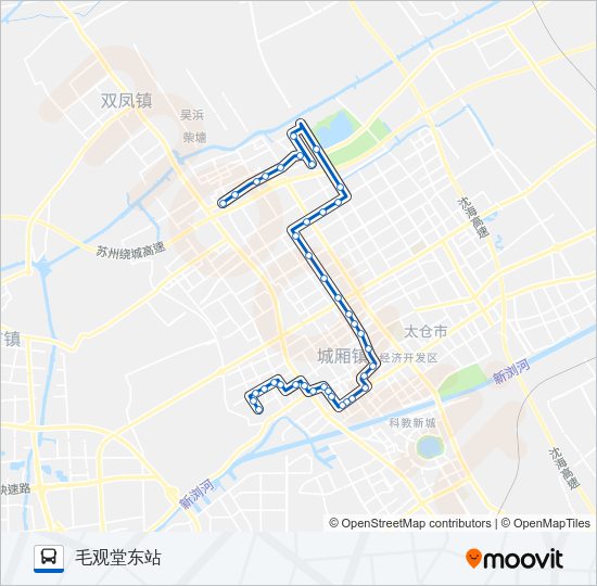 公交太仓101路的线路图
