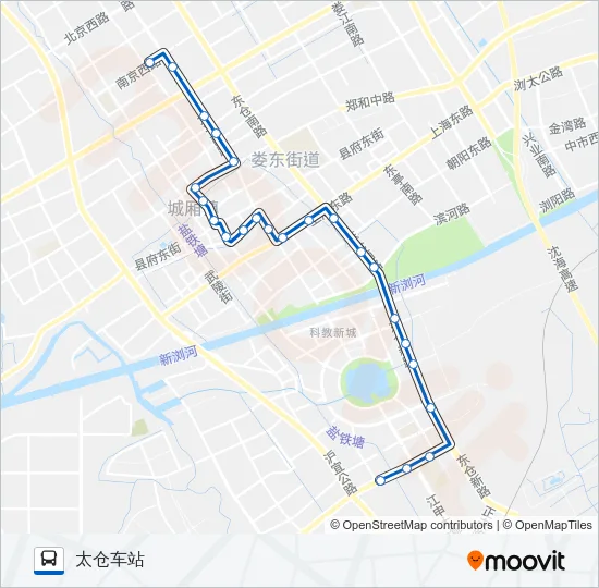 太仓102路 Bus Line Map