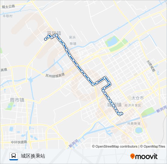 公交太仓111路的线路图