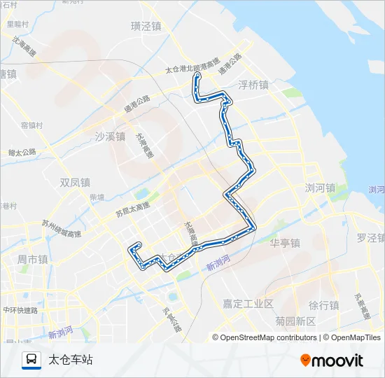 太仓202路 Bus Line Map