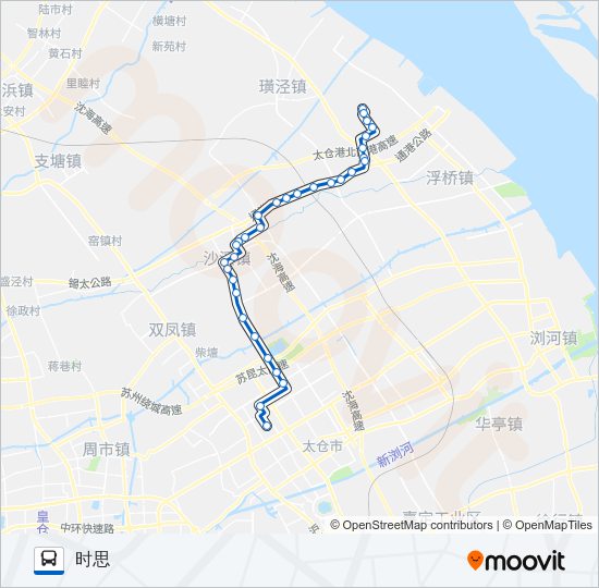 公交太仓204路的线路图