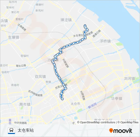 太仓204路 Bus Line Map