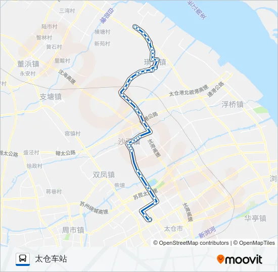 太仓205路 Bus Line Map