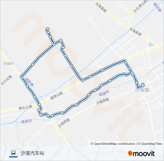 公交太仓308外环路的线路图