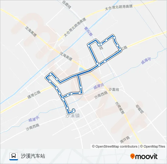 太仓316路外环 Bus Line Map