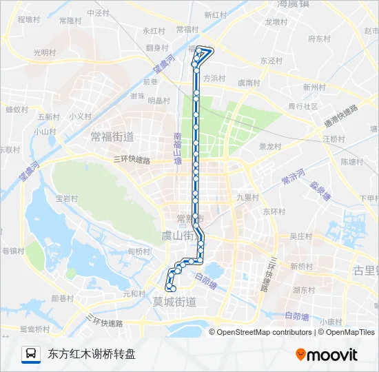 常熟1路 Bus Line Map