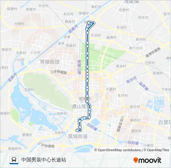常熟1路 Bus Line Map