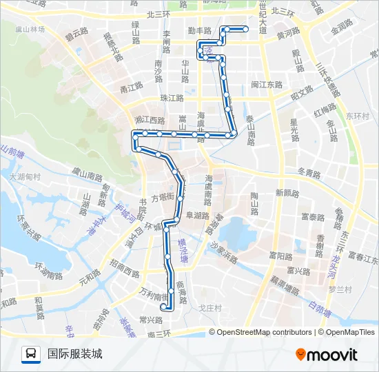常熟2路 Bus Line Map