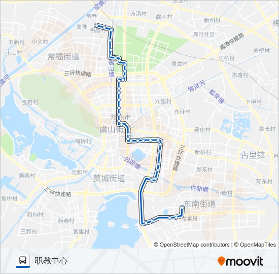 公交常熟3路的线路图
