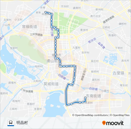 常熟3路 Bus Line Map