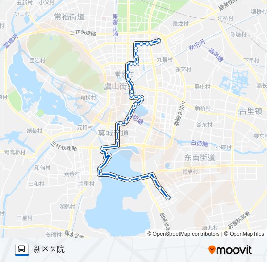公交常熟4路的线路图